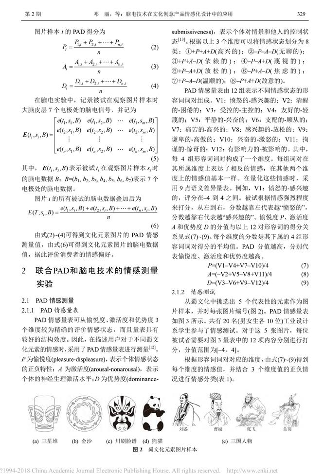 腦電技術在文化創(chuàng)意產(chǎn)品情感化設計中的應用_鄧麗-3